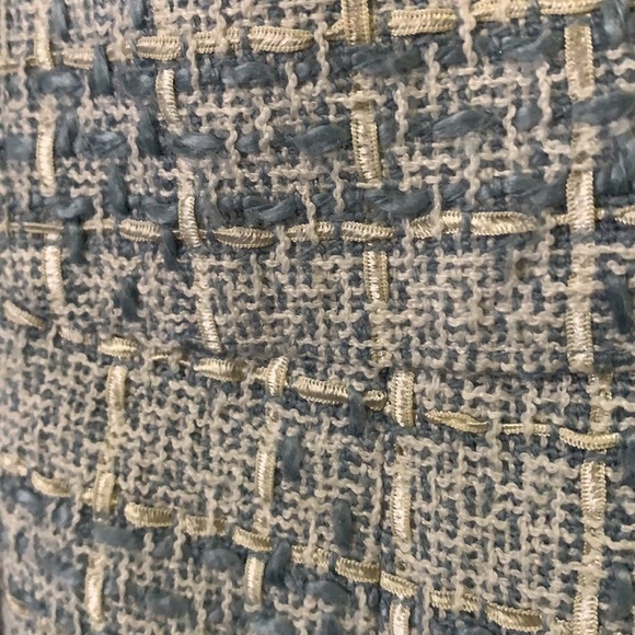 Light Blue Tweed by Jaclyn Smith size 8 Jacket Blazer Excellent Used Condition - Picture 3 of 6